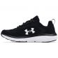 black and white Under Armour kids' runners with a soft cushioning and lightweight, mesh upper from O'Neills