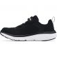 black and white Under Armour kids' runners with a lightweight mesh upper from O'Neills