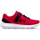 Kids' Red Under Armour Surge 3 AC PS Running Shoes, with lightweight, breathable upper mesh from O'Neills.