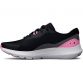 Kids Black and Pink Under Armour Surge 3 GS Running Shoes, from O'Neills 