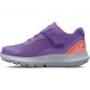Purple Under Armour kids' trainer with velcro fastening, a cushoned midsole and a rubber outsole for added grip and traction.