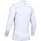 White Under Armour men's training baselayer with grey UA logo on back of neck from O'Neills.