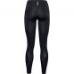 Black Under Armour women's gym leggings with deep waistband and mesh panels from O'Neills.