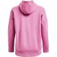 Pink Under Armour women's full zip hoodie with pockets and ribbed cuffs and hem from O'Neills.
