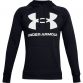 Black and white Under Armour men's overhead hoodie with front kangaroo pouch pocket from O'Neills.