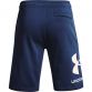 Blue Under Armour men's gym fleece shorts with UA logo from O'Neills.