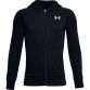 Black Under Armour boys full zip hoodie with white UA logo on left chest from O'Neills.