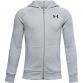 Grey Under Armour boys full zip hoodie with black UA logo on left chest from O'Neills.