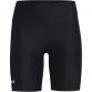 Black Under Armour gym cycling shorts with high waist from O'Neills.
