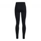 Black Under Armour women's gym leggings with deep waistband from O'Neills.