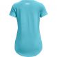 Blue and white Under Armour kids' girls short sleeve t-shirt from O'Neills.
