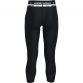 Black Under Armour kids' girls 3/4 cropped leggings with logo waistband from O'Neills.