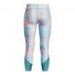 Blue multi print Under Armour girls leggings with mesh panel from O'Neills.