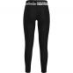 Black Under Armour kids' girls leggings with mesh panels from O'Neills.