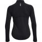 Black Under Armour women's running half zip top with reflective detail from O'Neills.