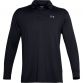 Black Men's Under Armour long sleeve polo shirt with grey UA logo from O'Neills.