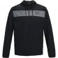 Black Under Armour men's hooded windbreaker jacket with zip pockets from O'Neills.