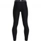 Black Under Armour girls leggings with branded waistband from O'Neills.