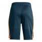 Navy Under Armour boys shorts with orange stripe and UA logo from O'Neills.