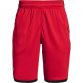 Red Under Armour boys shorts with elasticated waistband from O'Neills.