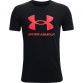 Black and red Under Armour boys t-shirt with printed logo from O'Neills.