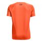 Orange Under Armour kids' t-shirt made from ultra soft UA Tech™ fabric, featuring a large Under Armour logo and raglan sleeves available from O'Neills.