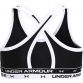 Black Under Armour Kids' girls sports bra with cross back from O'Neills.
