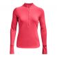 Pink Under Armour women's training half zip top with zip pockets, reflective logo and thumbholes from O'Neills.