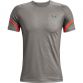 Grey and orange Under Armour men's short sleeve t-shirt with mesh panels from O'Neills.