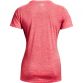 Women's Under Armour t-shirt pink with short sleeves and silver UA logo on upper back from O'Neills.