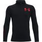 Black Under Armour boys half zip top with red UA logo on left chest from O'Neills.