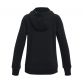 Kids' Black Under Armour Rival Fleece Core Logo Hoodie, with a front kangaroo pocket from O'Neills.