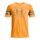 Orange Under Armour men's casual t-shirt with large UA logos on front from O'Neills.