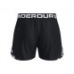 Black Under Armour Kids' Play Up Tri-Colour Shorts, with soft elastic waistband from O'Neills