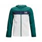 Kids' Green Under Armour Sportstyle Windbreaker, with open hand pockets from O'Neills.