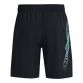 Black / Glacier Blue Under Armour Men's Woven Graphic Shorts from o'neills.
