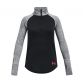 Black and Grey Under Armour Kid's half zip long sleeve training top from O'Neills.