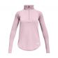 Pink Under Armour girls half zip long sleeve top with arm detail from O'Neills.