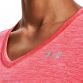 Pink Under Armour women's gym t-shirt with v-neck from O'Neills.