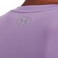 Purple women' Under Armour Tech gym t-shirt with short sleeves and UA logo on left chest from O'Neills.