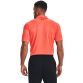 Men's orange Under Armour tech polo with the under arm logo on left chest from O'Neills.