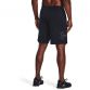 Black Under Armour men's shorts with logo print on right leg from O'Neills.