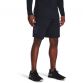 Black Under Armour men's shorts with graphic logo print from O'Neills.