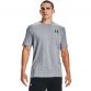 Grey Under Armour men's short sleeve t-shirt with UA logo on left chest from O'Neills.