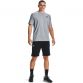 Grey Under Armour men's short sleeve t-shirt with UA logo on left chest from O'Neills.