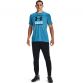 Blue Under Armour men's t-shirt with large UA logo on centre of chest from O'Neills.