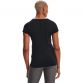 Black Under Armour women's gym t-shirt with round neck from O'Neills.