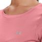 Women's Under Armour pink mesh gym t-shirt with silver UA logo on left chest from O'Neills.