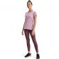 Pink Under Armour women's gym mesh t-shirt with short sleeves from O'Neills.