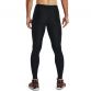 Black Under Armour men's speed stride running tights with reflective logo from O'Neills.